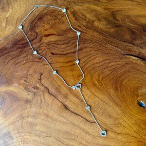 TIFFANY & CO. Multi-Heart Link Lariat Necklace - Sterling Silver - Authentic
